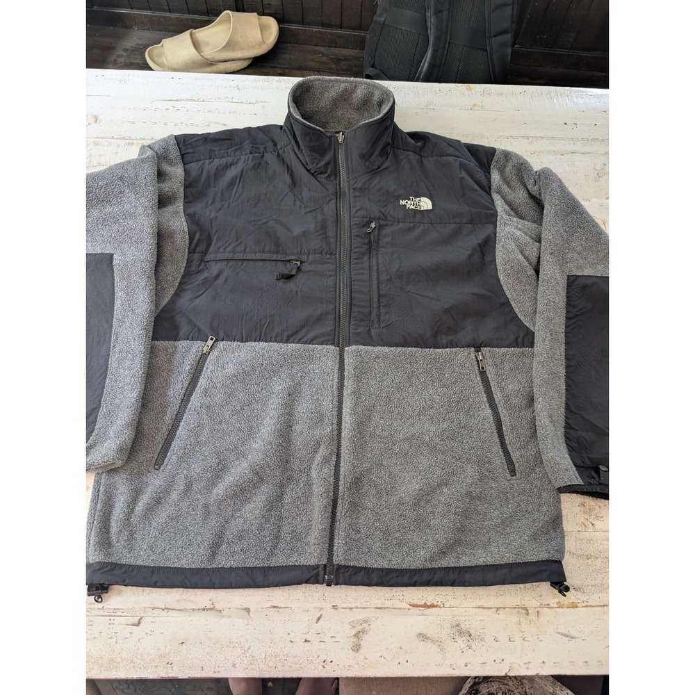 Vintage 90's The North Face Jacket Men's Size XL Gray Denali Fleece Polartec